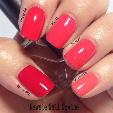 coral red nail polish